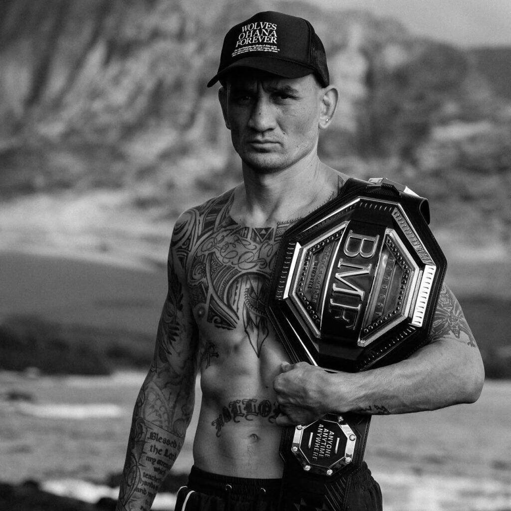 Holloway with his BMF belt